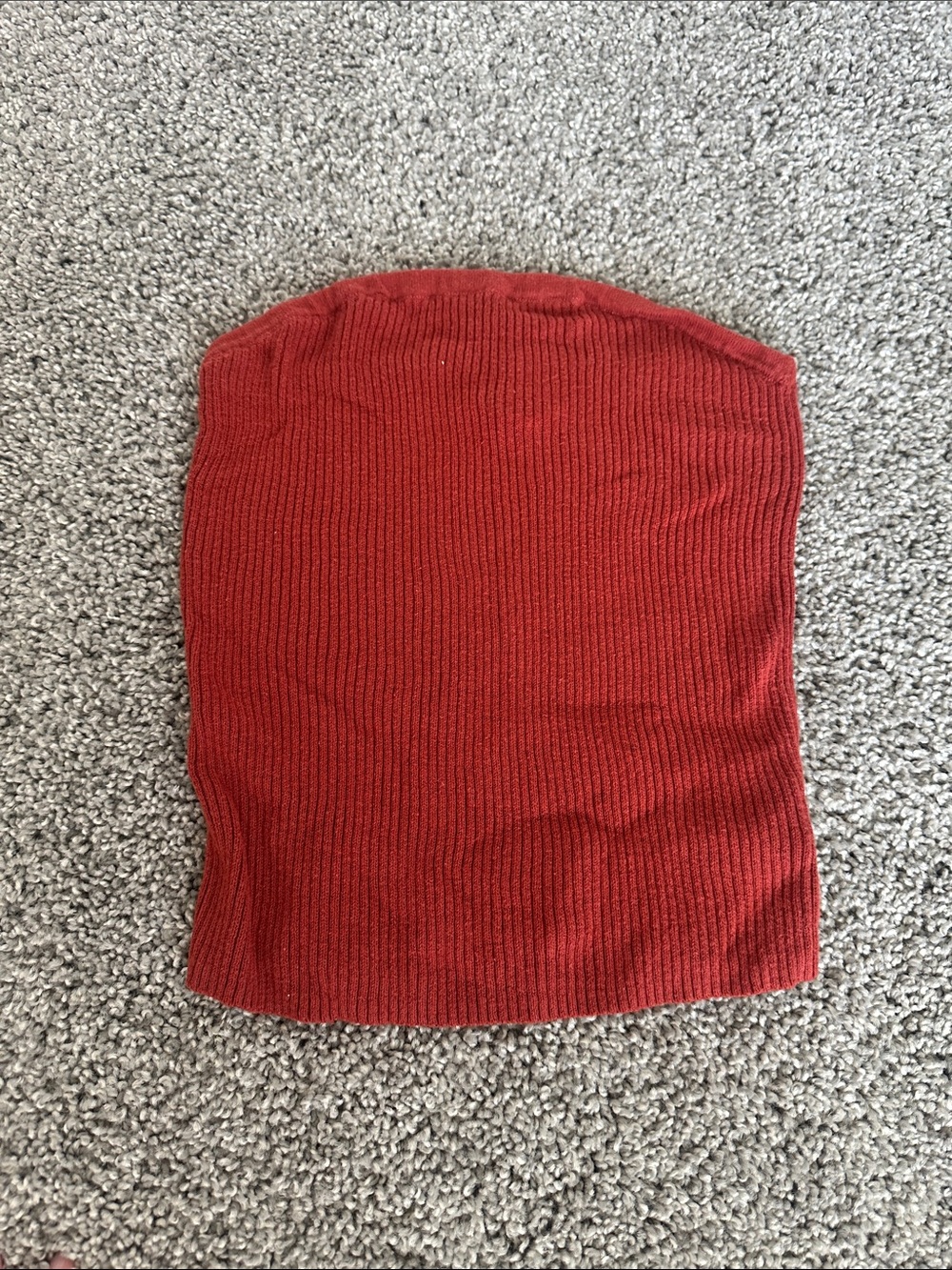American Eagle Ribbed Strapless Tube Top - Rust Red